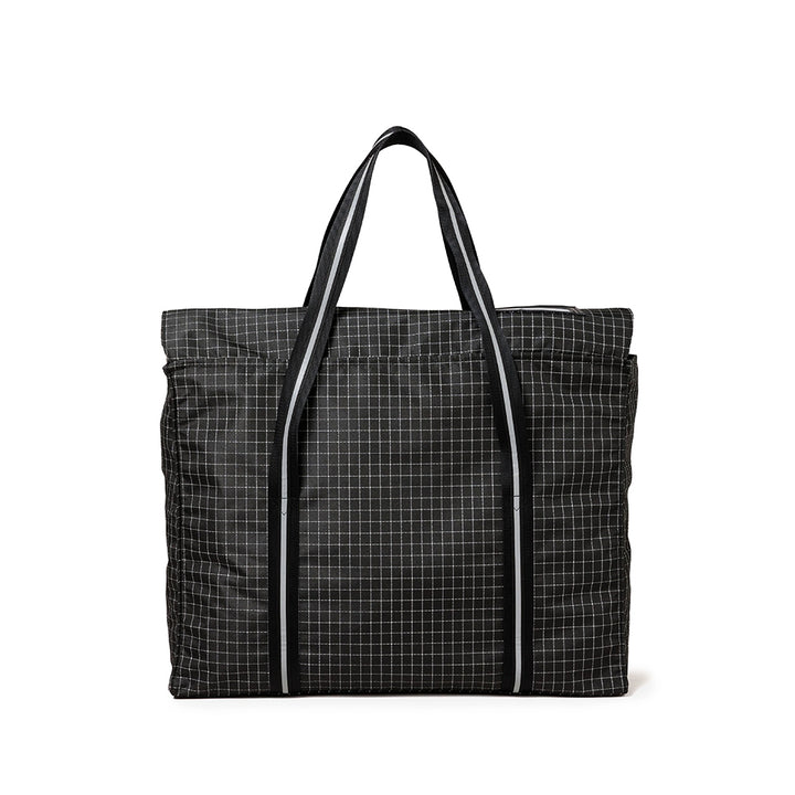 Reflective Flap Tote Bag | Black