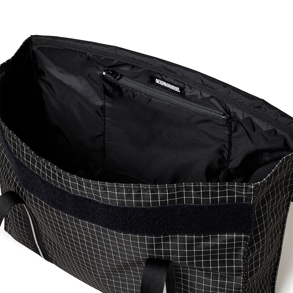 Reflective Flap Tote Bag | Black