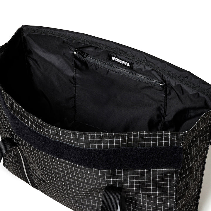 Reflective Flap Tote Bag | Black