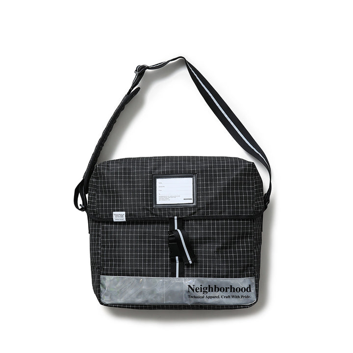Reflective Messenger Bag | Black