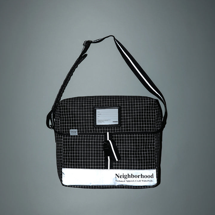 Reflective Messenger Bag | Black