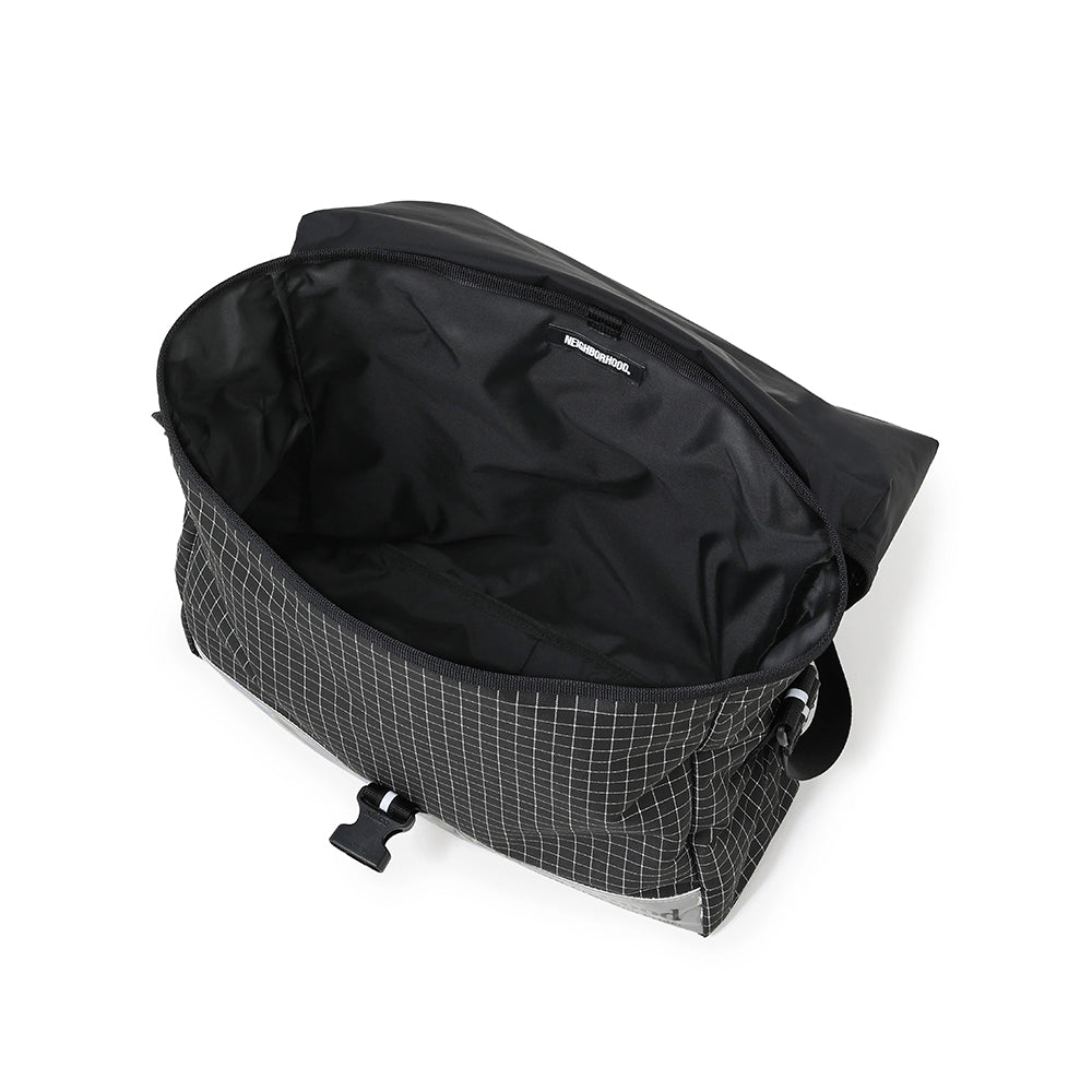 Reflective Messenger Bag | Black