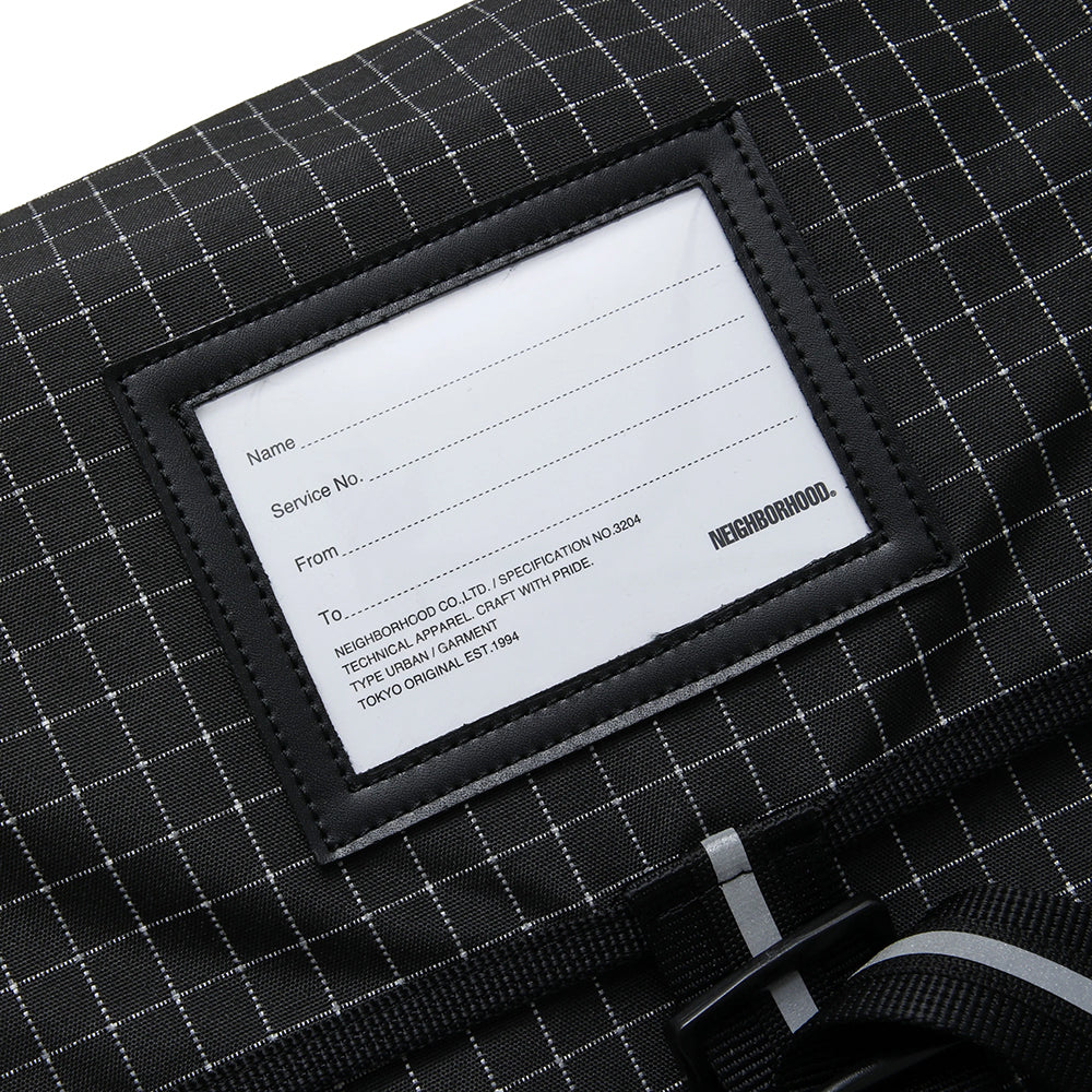 Reflective Messenger Bag | Black