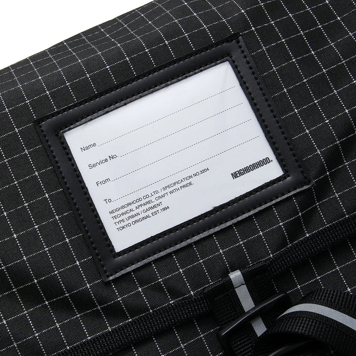 Reflective Messenger Bag | Black