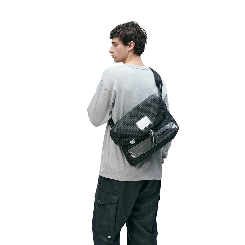 Reflective Messenger Bag | Black
