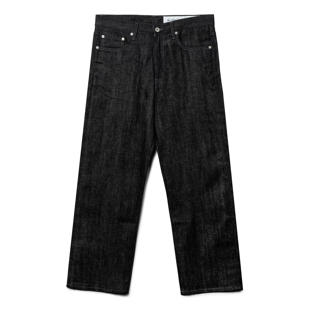 Rigid Denim Full Cut Pants | Black