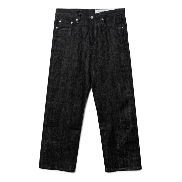 Rigid Denim Full Cut Pants | Black