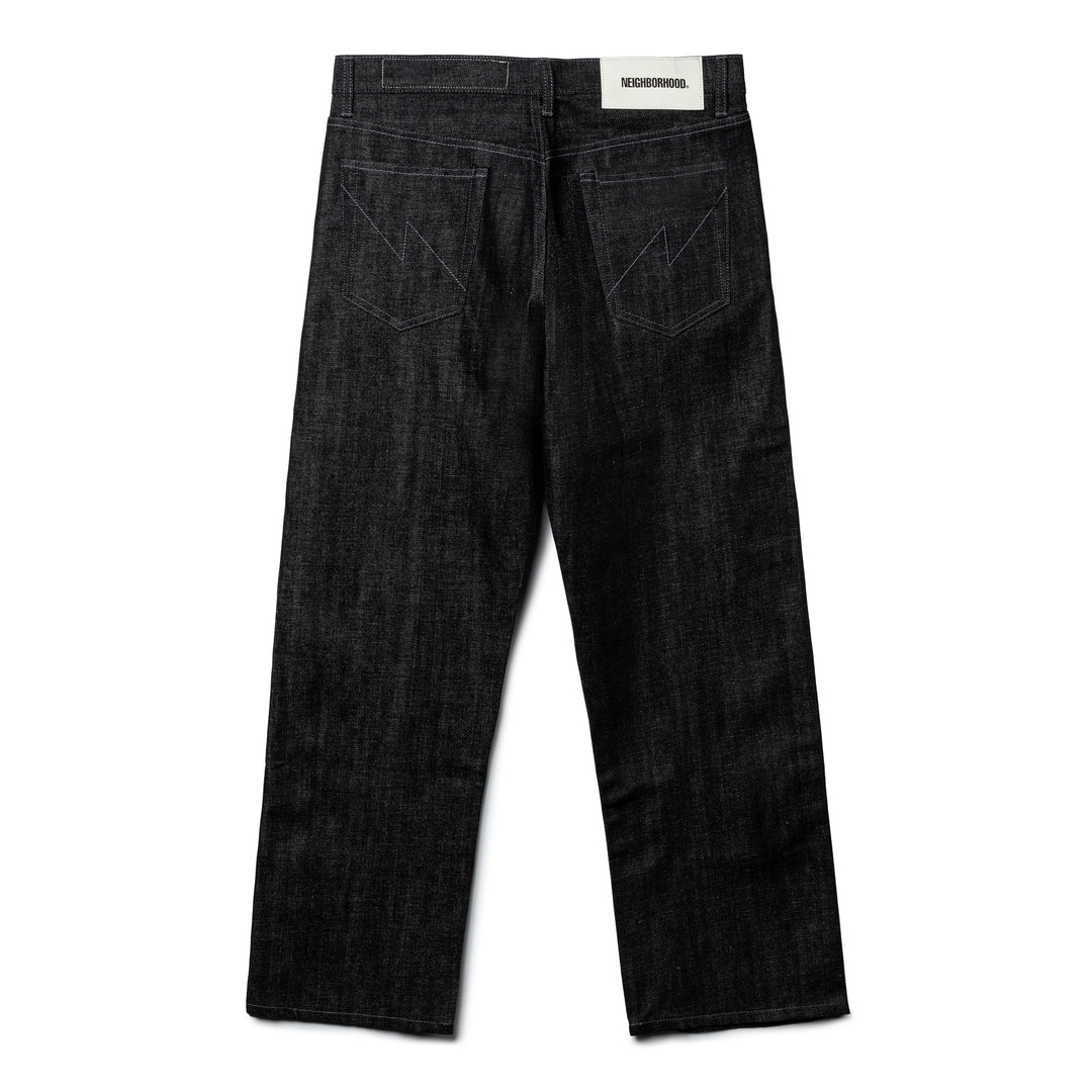 Rigid Denim Full Cut Pants | Black