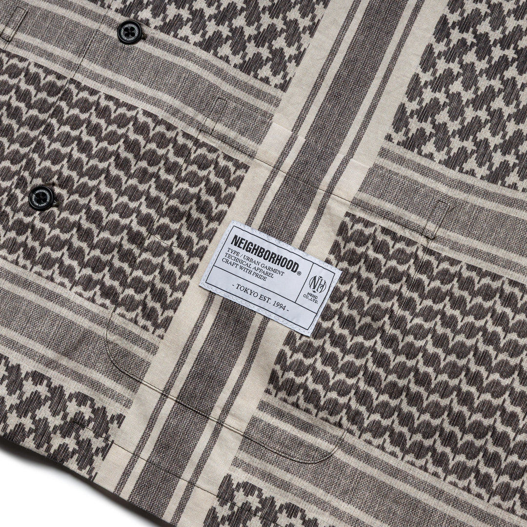 Shemagh Pattern Shirt | Black