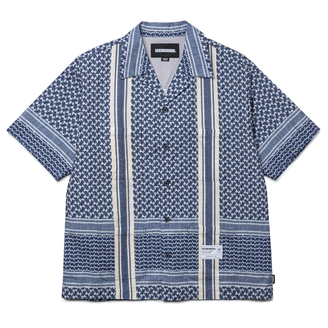 Shemagh Pattern Shirt | Navy