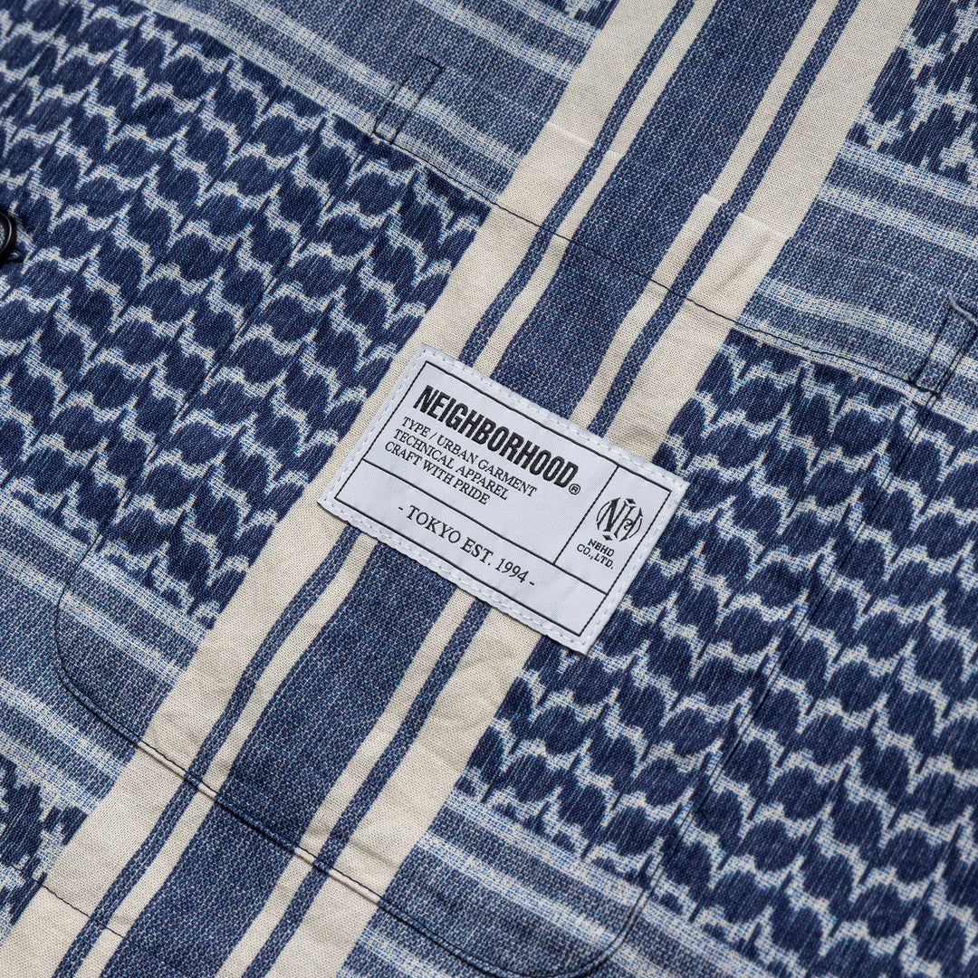 Shemagh Pattern Shirt | Navy