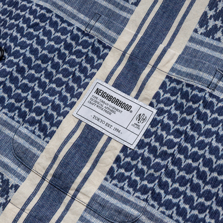Shemagh Pattern Shirt | Navy