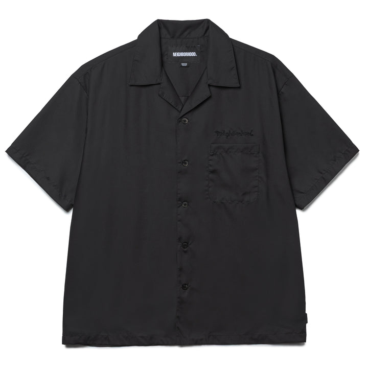 Solid Color Hawaiian Shirt | Black
