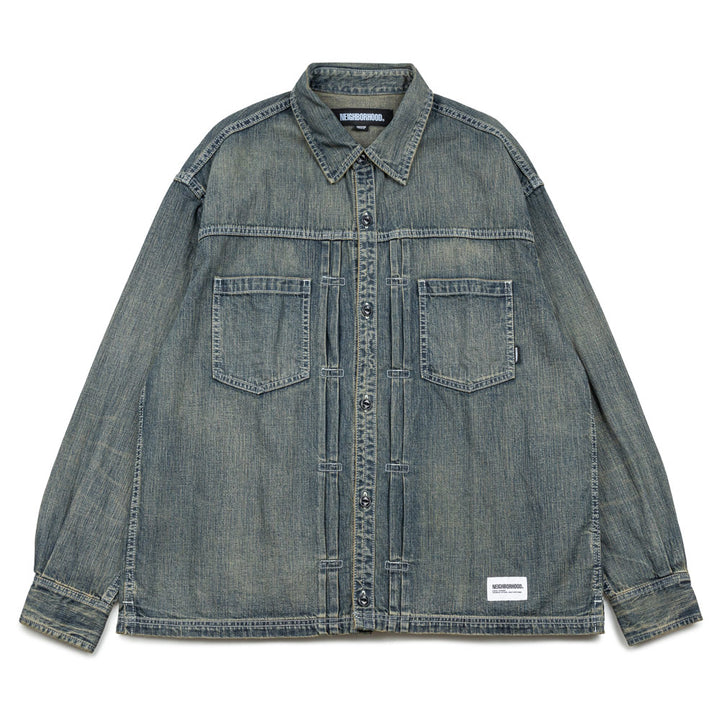 Washed Denim L/S Shirt | Indigo