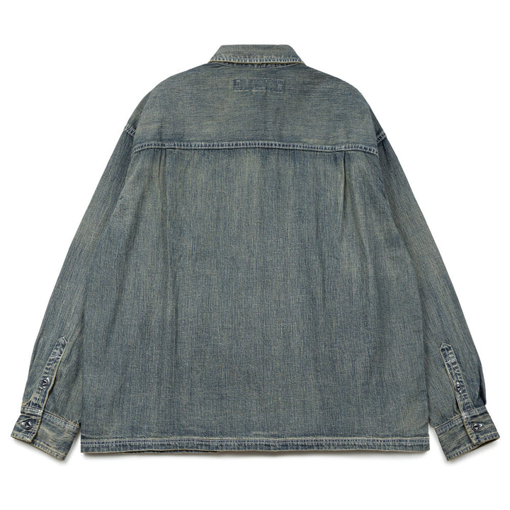 Washed Denim L/S Shirt | Indigo