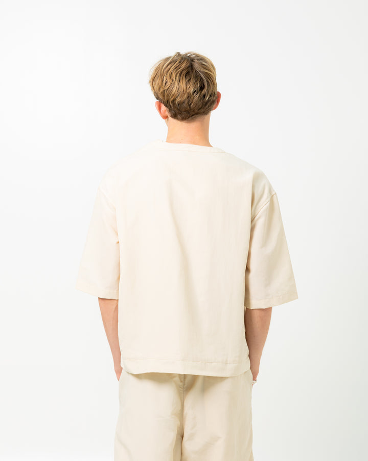 MADE in USA Woven Track Top | Sandstone