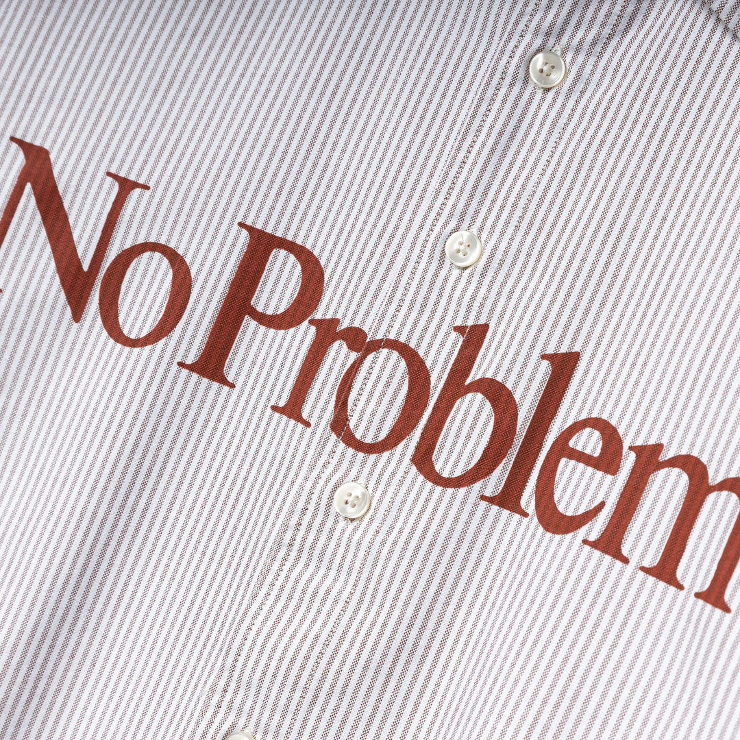 No Problemo Stripe Oxford L/S Shirt | Red