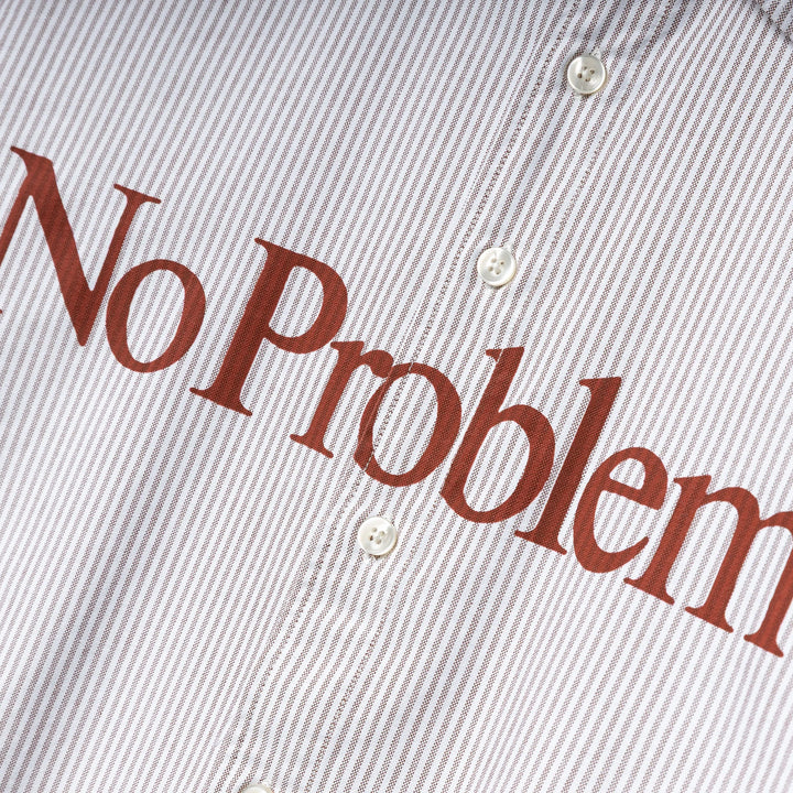 No Problemo Stripe Oxford L/S Shirt | Red