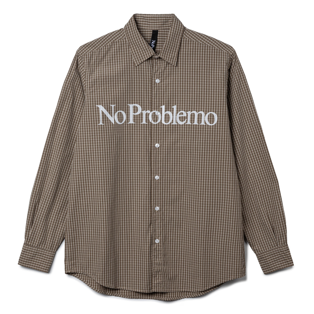 No Problemo Poplin L/S Shirt | Brown