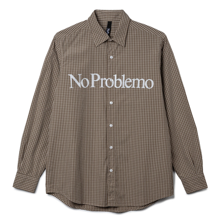 No Problemo Poplin L/S Shirt | Brown