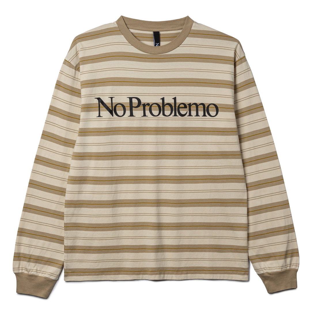 No Problemo Striped L/S Tee | Sand