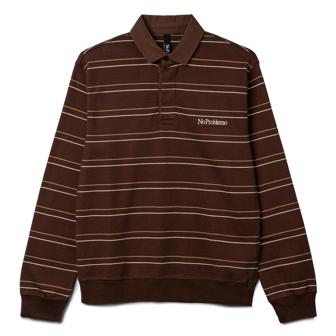 Striped Rugby L/S Shirt | Brown
