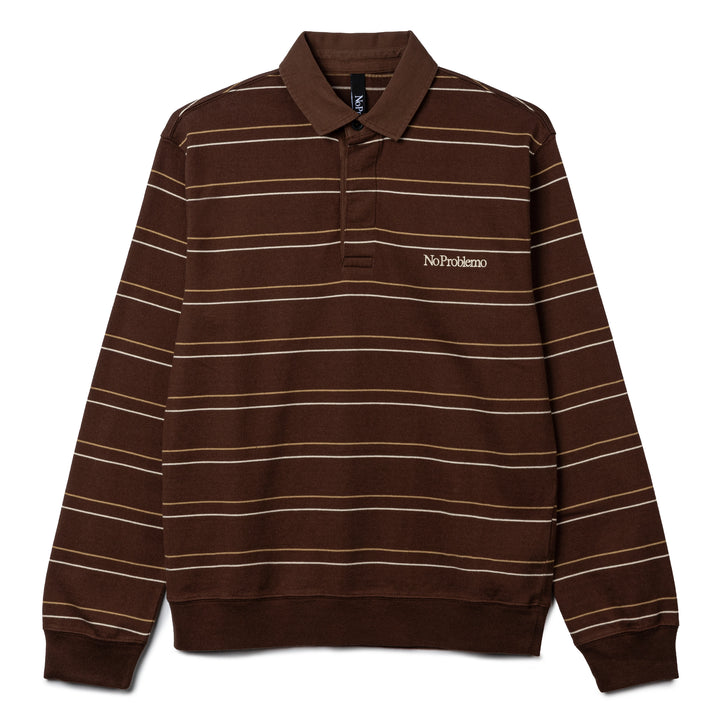 Striped Rugby L/S Shirt | Brown