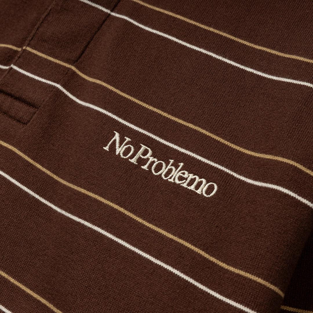 Striped Rugby L/S Shirt | Brown