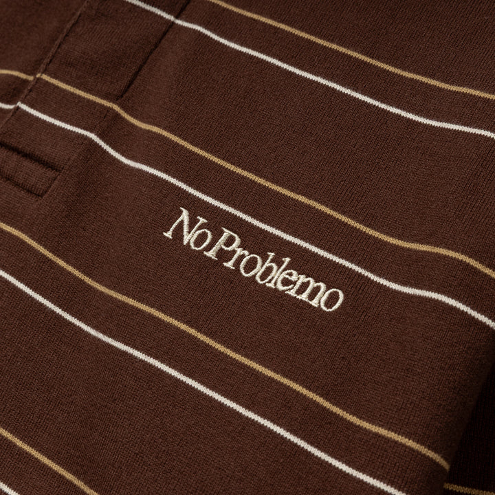 Striped Rugby L/S Shirt | Brown