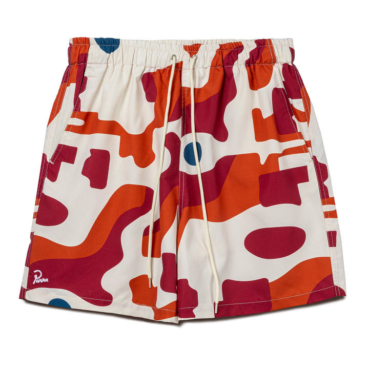 Abstract Mountain Swim Shorts | Red