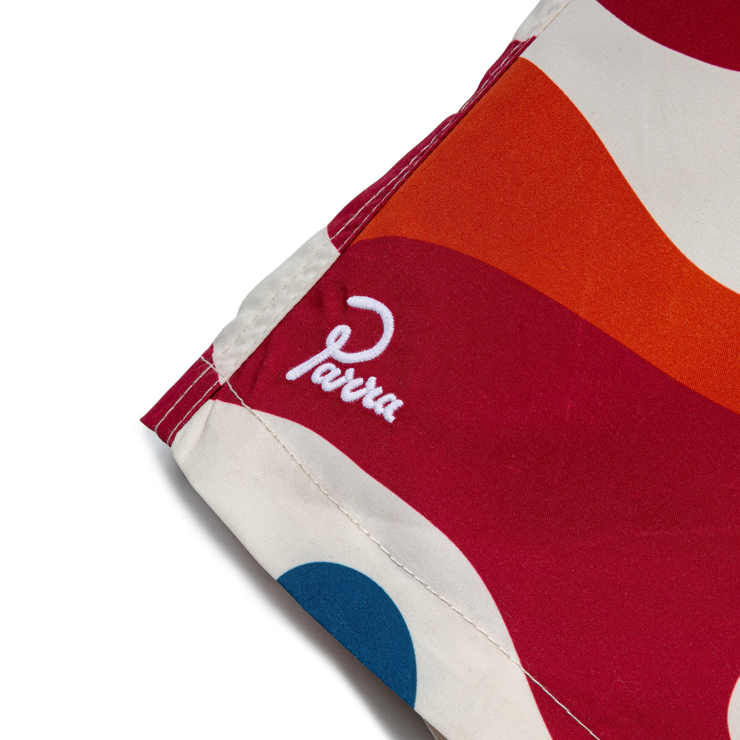 Abstract Mountain Swim Shorts | Red