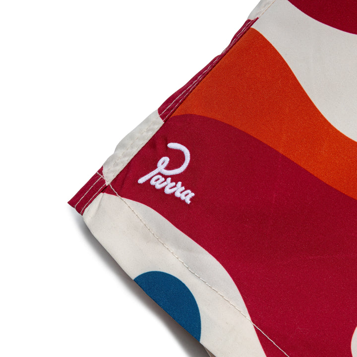 Abstract Mountain Swim Shorts | Red