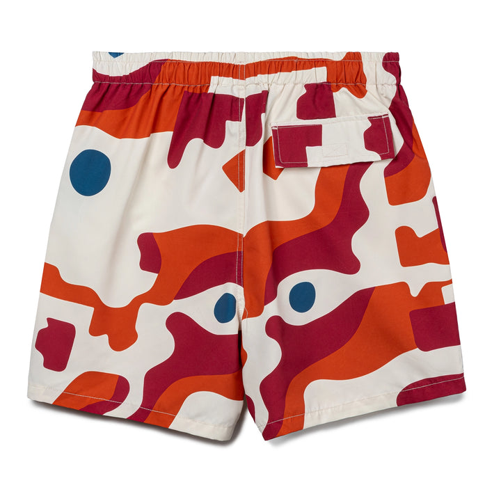 Abstract Mountain Swim Shorts | Red