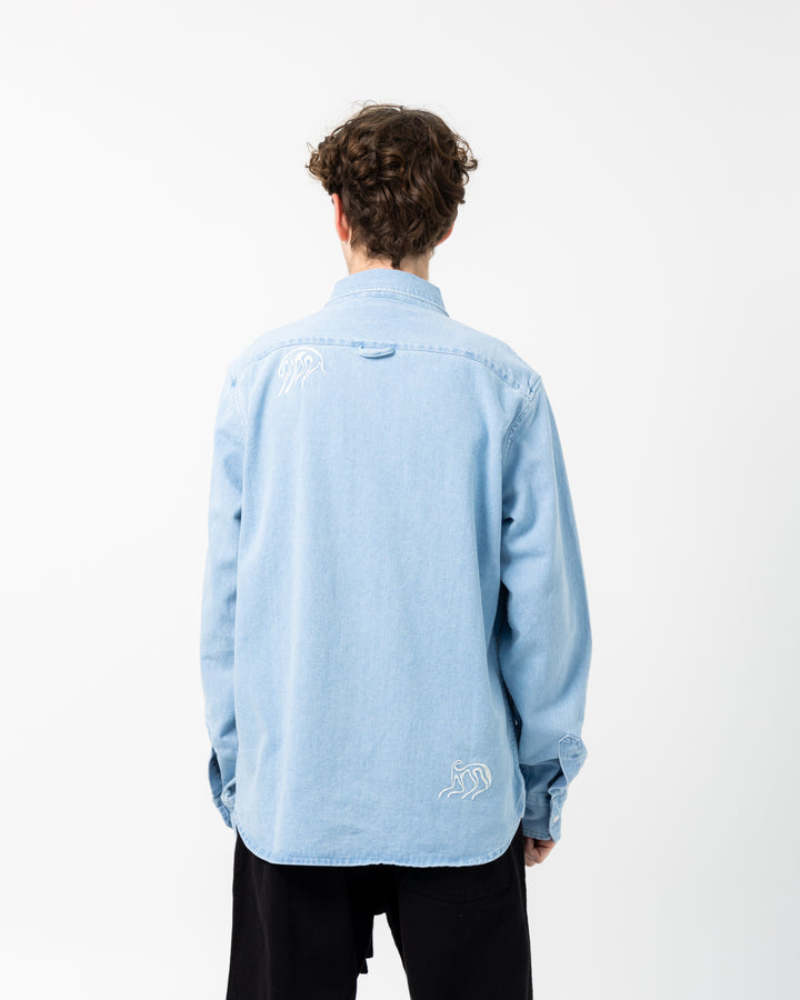 Ancient Aliens L/S Shirt | Washed Blue