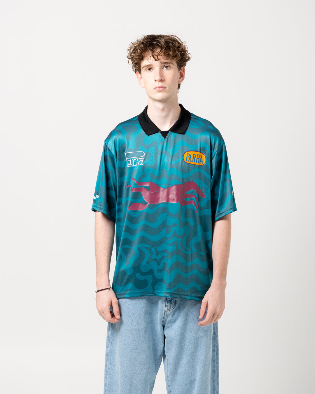 Sports Flage Polo Tee | Deep Sea Green