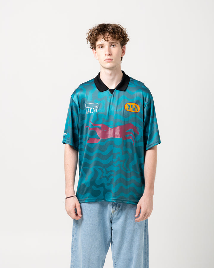 Sports Flage Polo Tee | Deep Sea Green