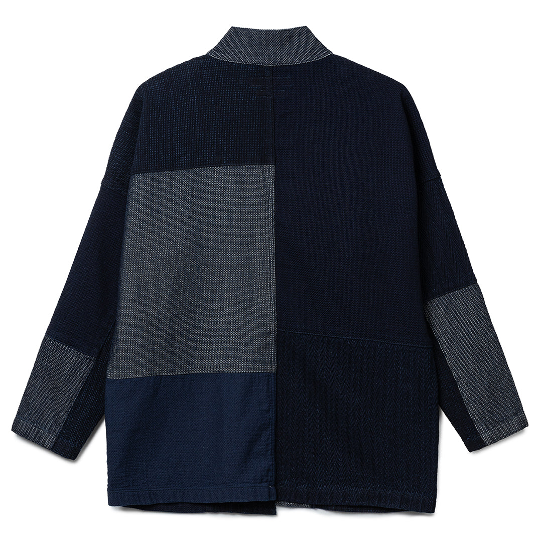Patchwork Haori Jacket Rinse | Indigo