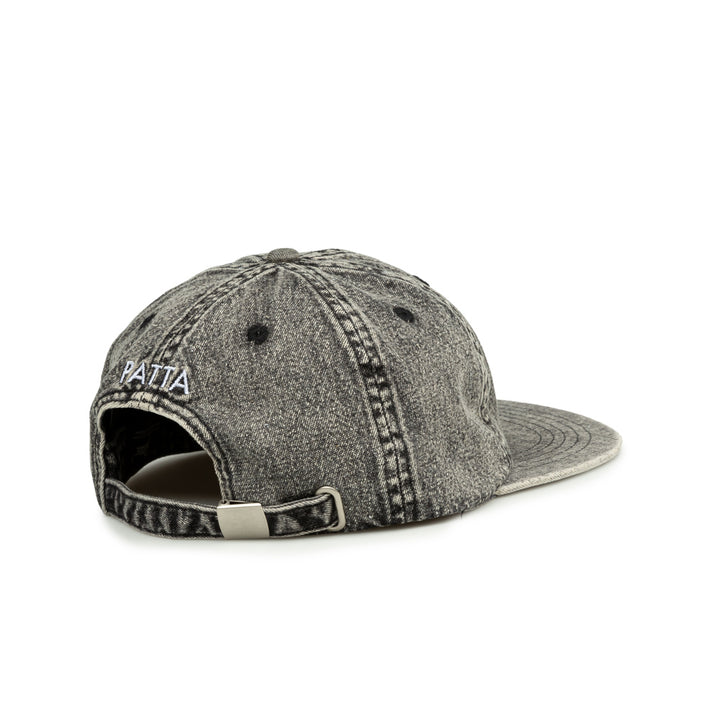 Acid Wash Sports Cap | Black Denim