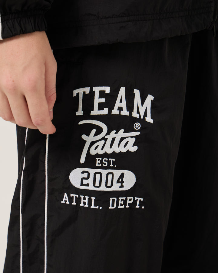 Athletic Nylon Track Pants | Black