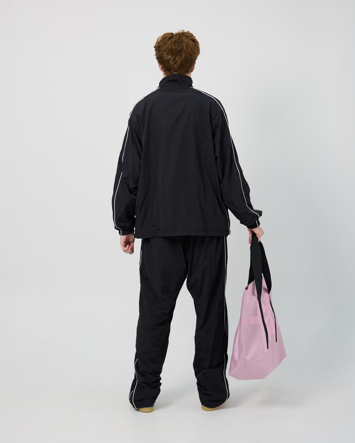 Athletic Nylon Track Pants | Black