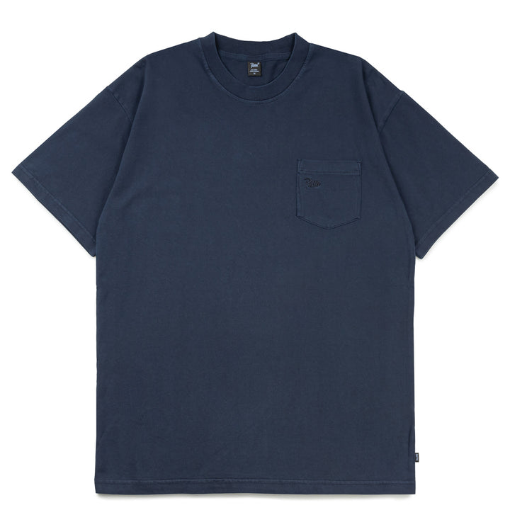 Basic Washed Pocket Tee | Black Iris