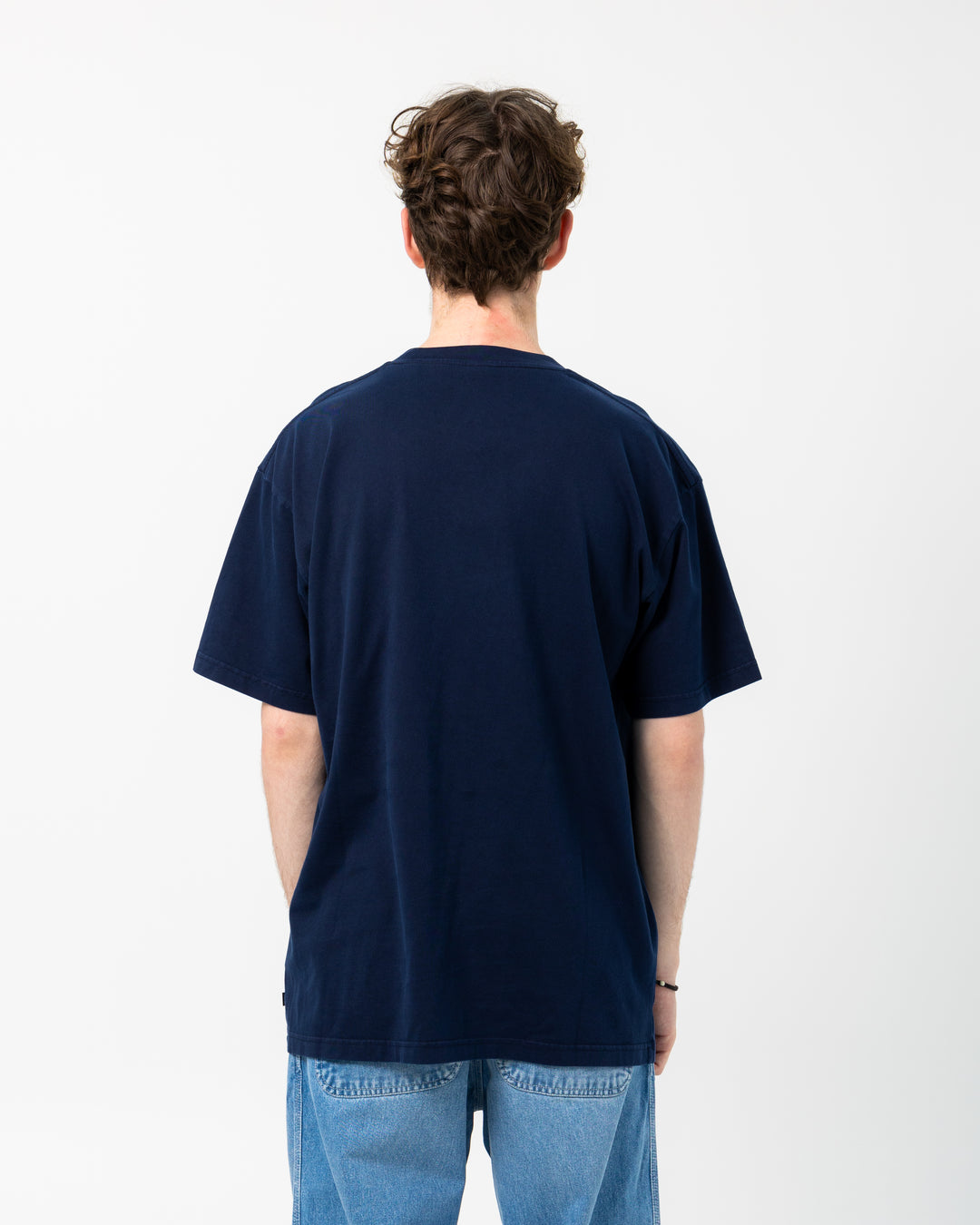 Basic Washed Pocket Tee | Black Iris