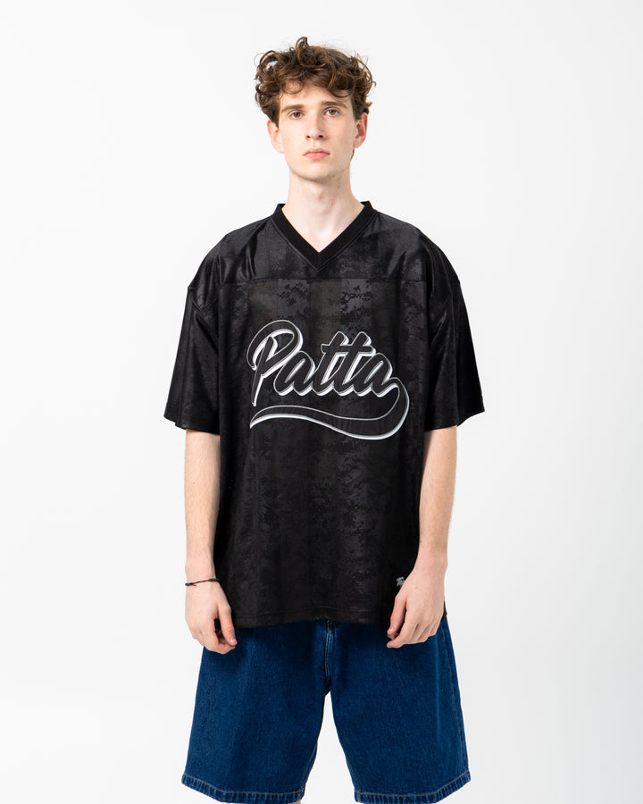 Digi Lobi Mesh Football Jersey | Black