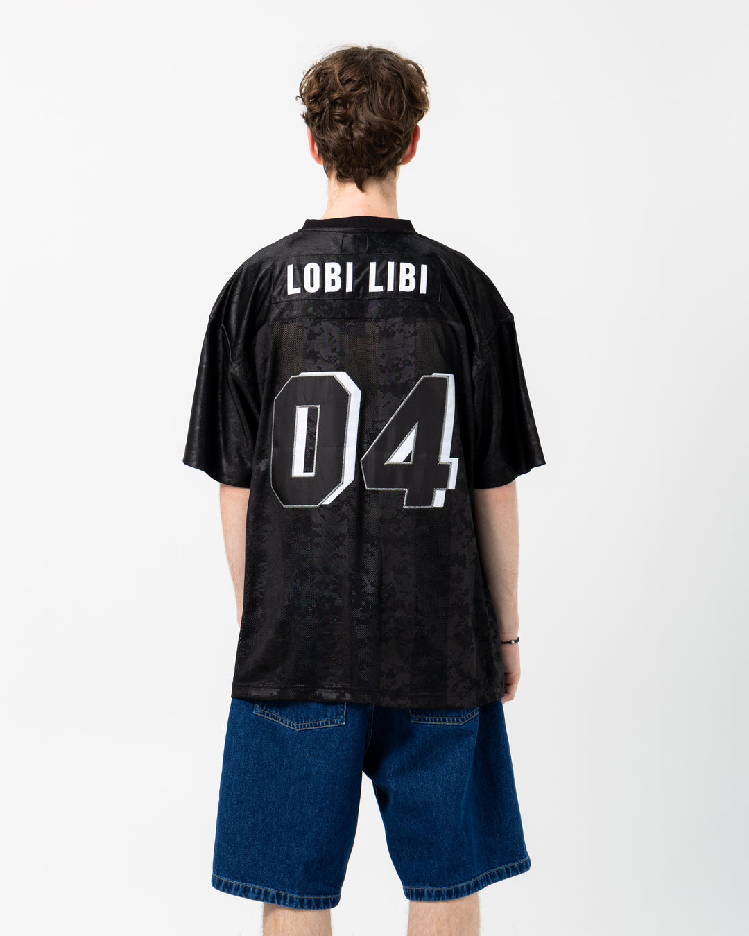 Digi Lobi Mesh Football Jersey | Black