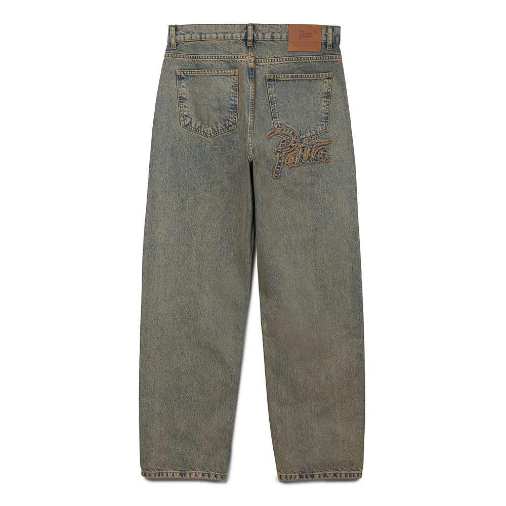 Dirty Whiskers Denim Pants | Sandwashed Light Blue