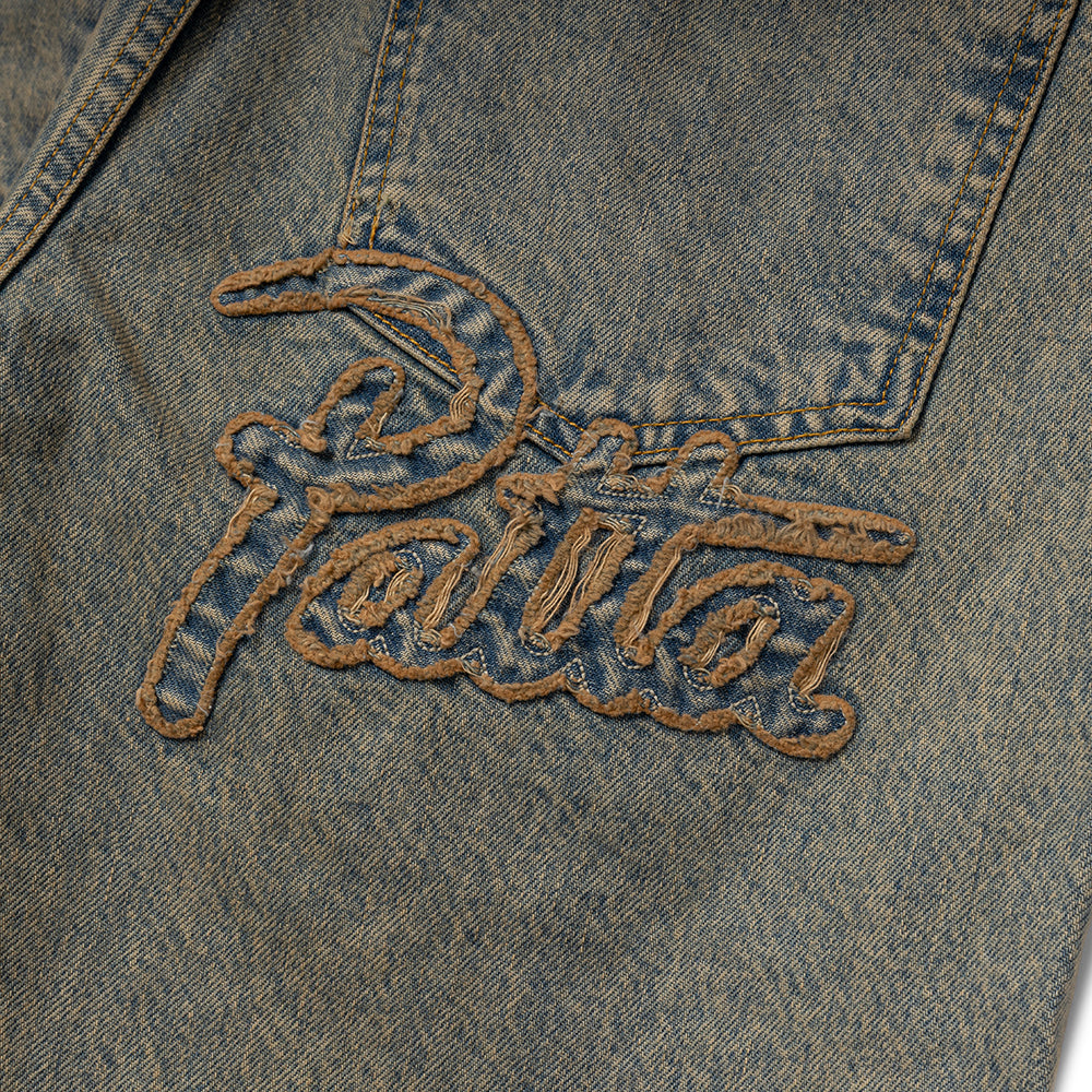 Dirty Whiskers Denim Pants | Sandwashed Light Blue