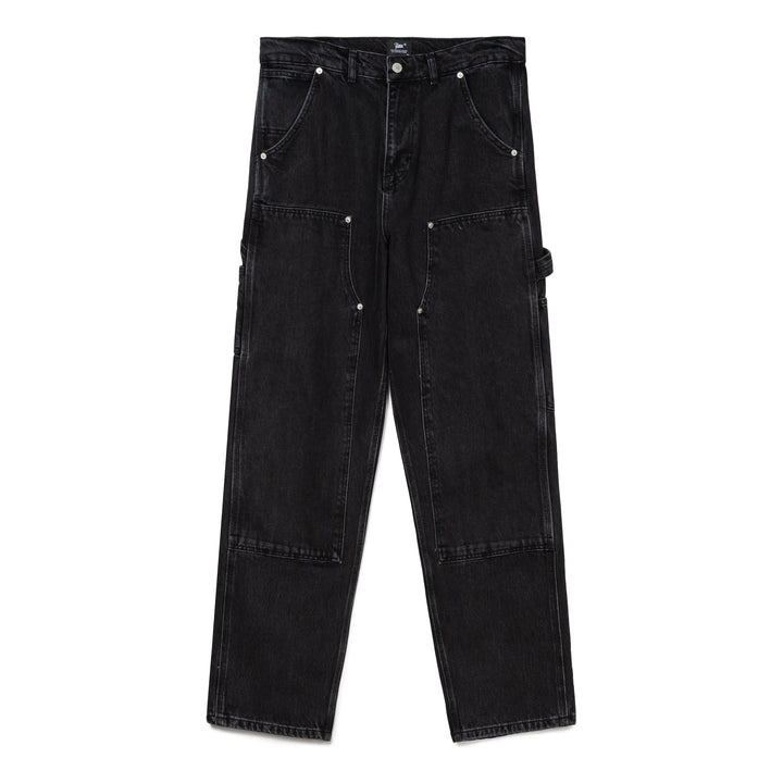 Double Knee Denim Pants | Black Denim