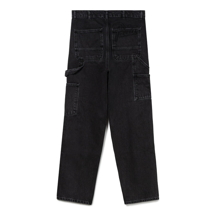 Double Knee Denim Pants | Black Denim