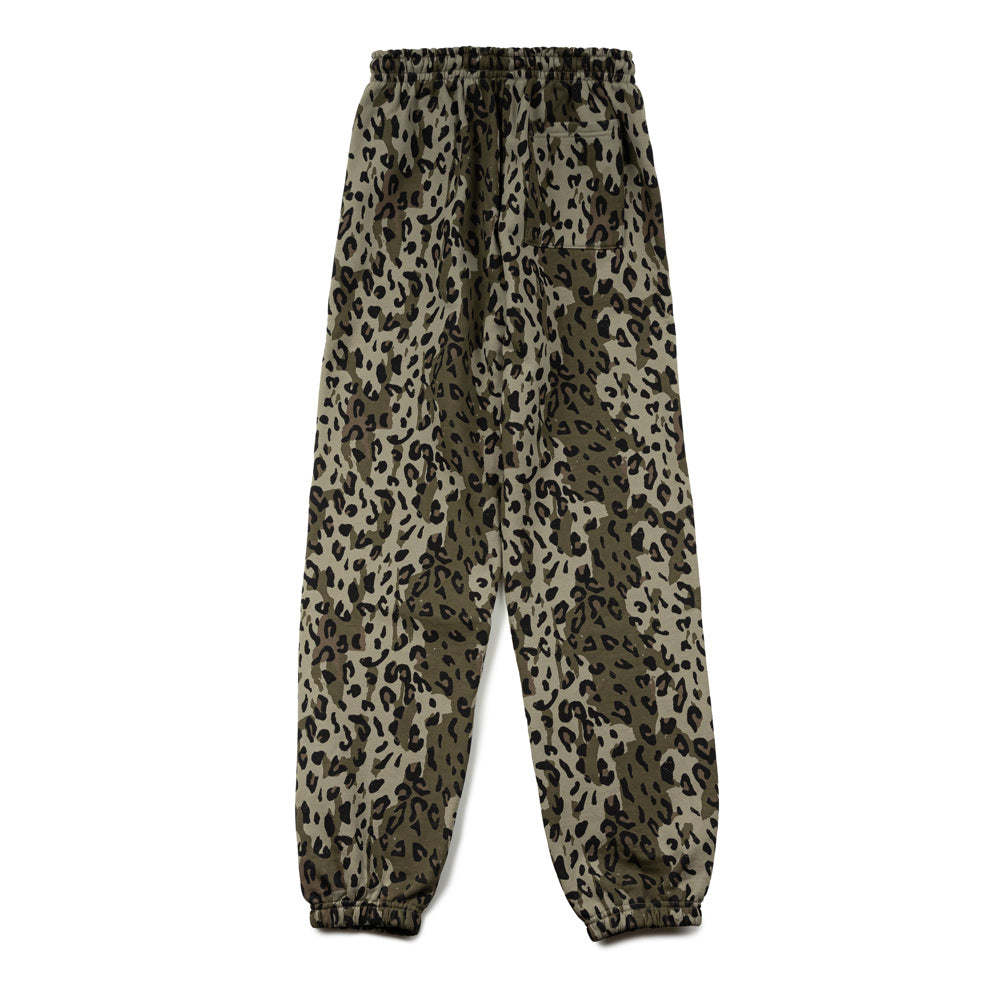 Femme Leopard Jogging Pants | Dusty Olive