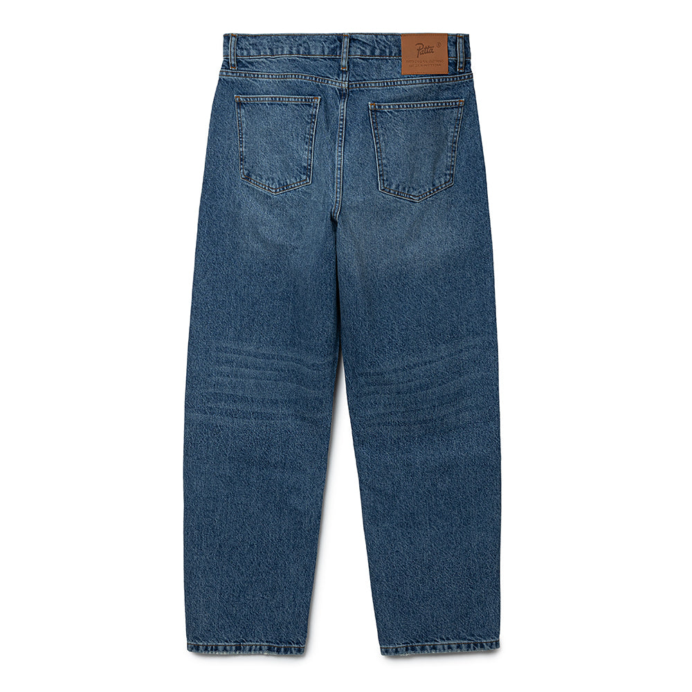Patta Laserprint Whiskers Denim Pants | Light Blue Denim